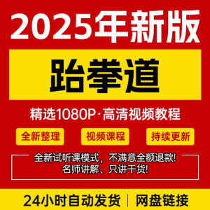 2025跆拳道视频教学课程零基础学习入门竞技跆拳道培训技术教程