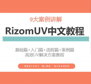 RizomUV中文教程高效UV解决方案视频教学零基础入门自学软件入门