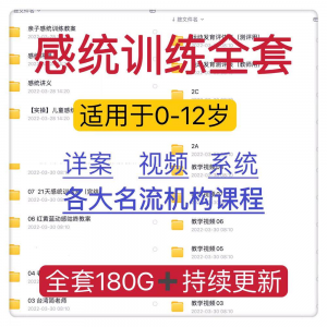 感统课程教案幼儿童训练早教机构视频0-12岁体智能培训测评资料