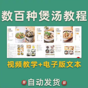 煲汤煮汤做法鸡汤排骨汤鲫鱼汤羊肉汤瓦罐汤广东汤电子版教程合集